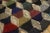 Textile 1930s Multicolor Hexagonal Geometric Antique American Hooked Rug 4'2'' X 5'4'' Handwoven Wool Carpet For Sale - Image 7 of 9