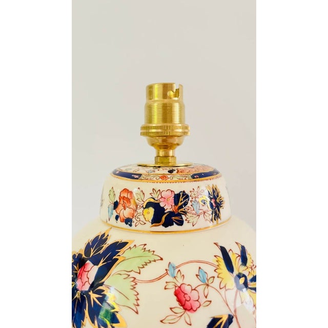 Antique Masons Mandarin Lamp For Sale - Image 3 of 6