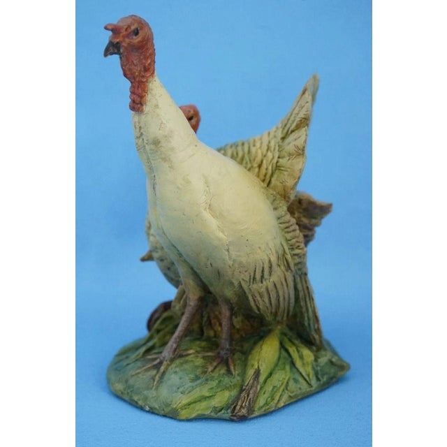 20th Century Stoneware Turkeys Figurine by Guido Cacciapuoti, Italy For Sale - Image 3 of 18