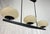 Marian Jamieson "Spyglass" Chandelier Antique Brass Shell White Glass For Sale - Image 12 of 18