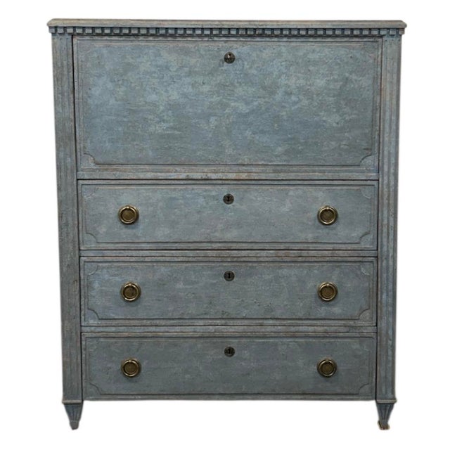 Gustavian (Swedish) Mid 19th Century Gustavian Style Fall Front Desk or Bureau For Sale - Image 3 of 9