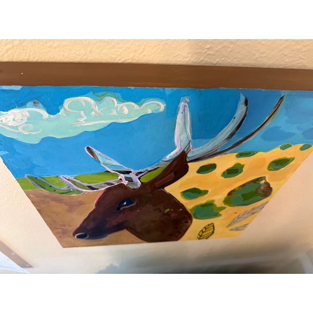 Paint "Wapiti's Day Off" a Bull Elk Painting by LWren Walraven For Sale - Image 7 of 10