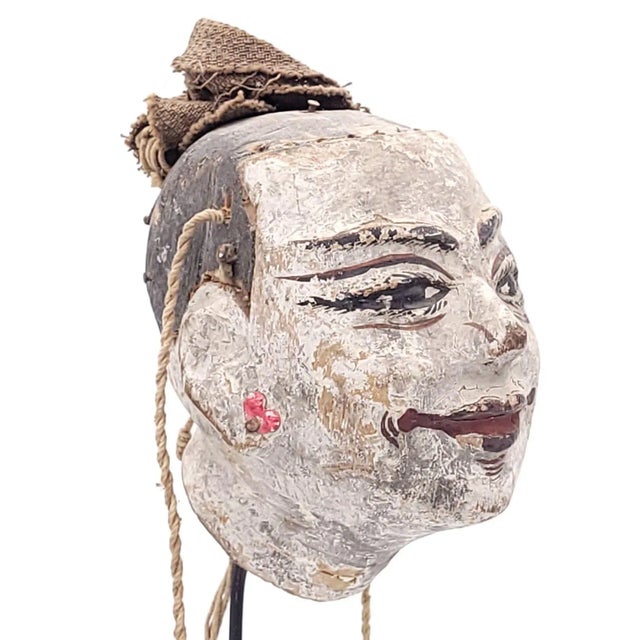 White Southeast Asian Puppet Head, Circa 1880 For Sale - Image 8 of 8