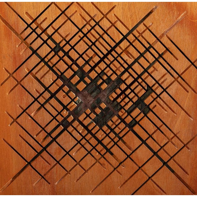 Wood Panels in Worked Wood by Angelo Mangiarotti for Arquati, 1970s, Set of 2 For Sale - Image 7 of 18