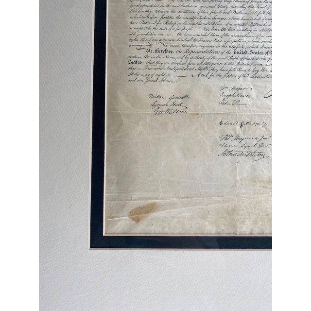 Declaration of Independence 1895 Sherwood Lithograph Rare Bicentennial Framed For Sale - Image 4 of 12