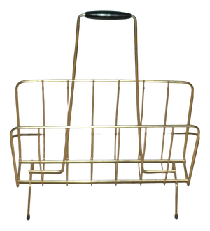 Brass Wire Magazine Rack, 1950s