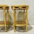 Italian Side Table Set of 2 Marble Topped Gold Italian Style For Sale - Image 3 of 9