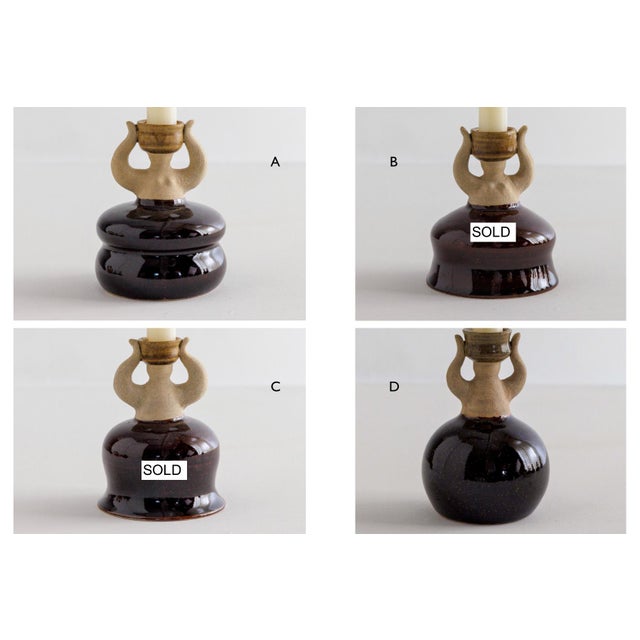 Hand build stoneware candle stand by Imai Ritsuko. Made in Mashiko, Japan. A or D available. B and C sold Imai Ritsuko's...