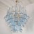 1980s 1980s Mid Century Modern Blue Murano Glass Petal Chandelier For Sale - Image 5 of 14