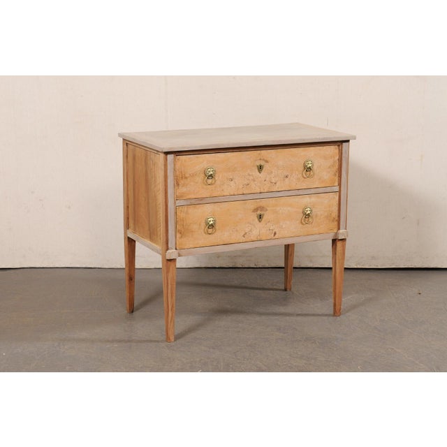 Italian Italian 19th Century Raised Chest With Lion Pulls--Clean Lines! For Sale - Image 3 of 11