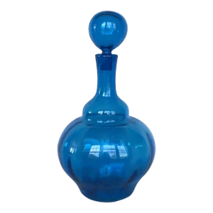 Mid Century Modern Hand Blown Art Glass Decanter