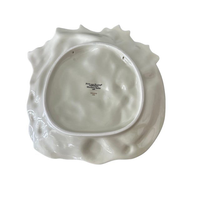 Fitz and Floyd Fitz & Floyd Blackberry Rabbit Canapé Plate – Hand-Painted Majolica Style Bunny Dish – Vintage Easter Spring Decor For Sale - Image 4 of 4