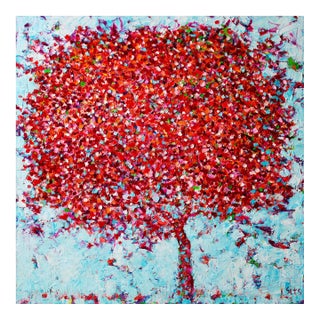 Artist Andrei Sitsko,.Autumn in the Garden. Modern Original Painting For Sale