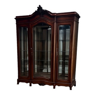 Early 19th Century French Baroque Mahoghany Breakfront For Sale