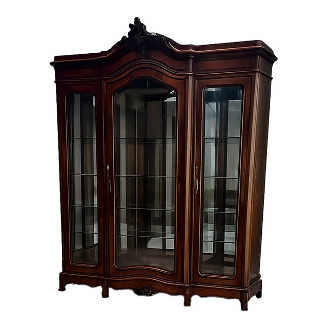 Early 19th Century French Baroque Mahoghany Breakfront For Sale