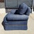 Late 20th Century Custom Upholstered Blue Club Chair For Sale In Raleigh - Image 6 of 9