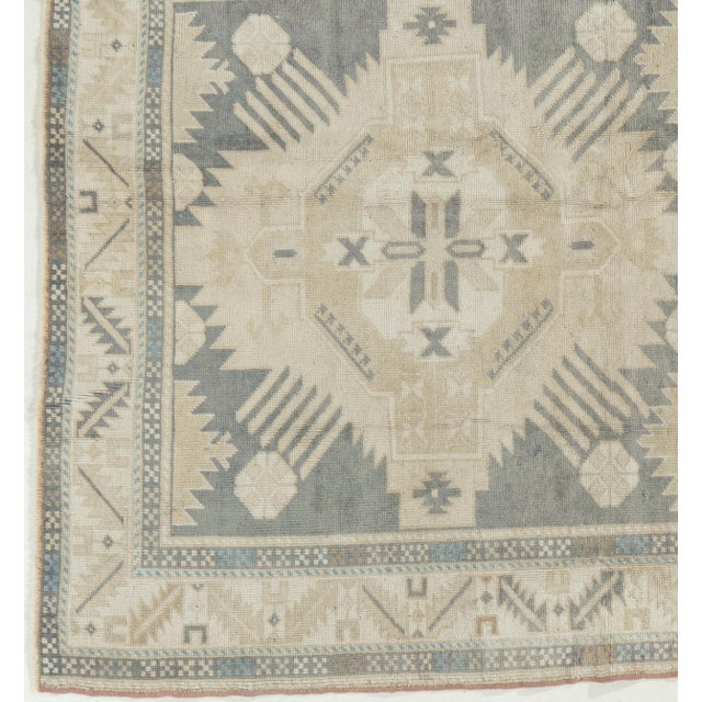 Vintage Circa 1940 Turkish Oushak Area Rug 4ft X 6ft For Sale In New York - Image 6 of 8