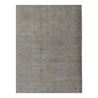 Large Transitional Rug With All-Over Design in Tan, Gray, Silver, Light Taupe For Sale