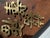 Late 20th Century Vintage Brass Chinese Characters Wall Decor- Set of Three For Sale - Image 5 of 8