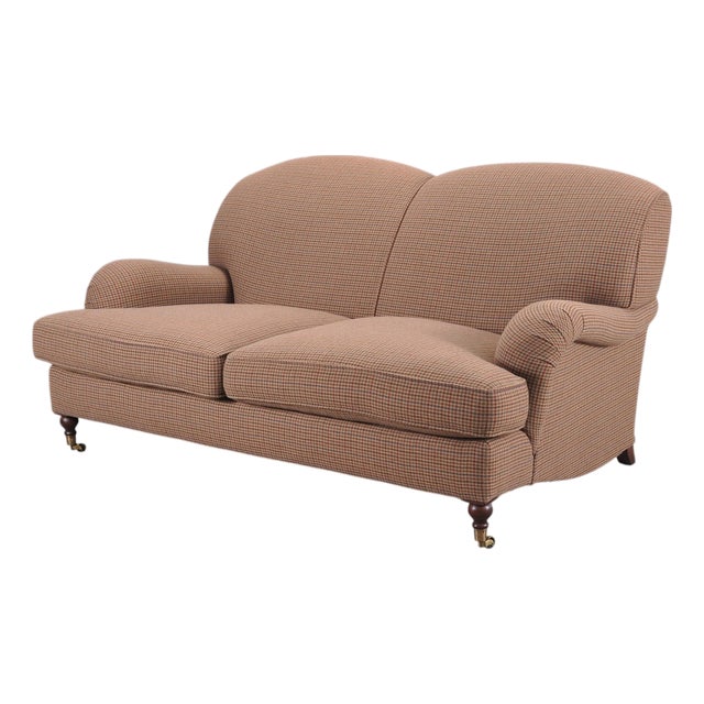 Ralph Lauren Country English Somerville Sofa Settee in Tweed For Sale