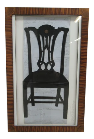 Framed "Maitland Smith Chair" Paper Cutting Silhouette Collage by Alison Shriver Design