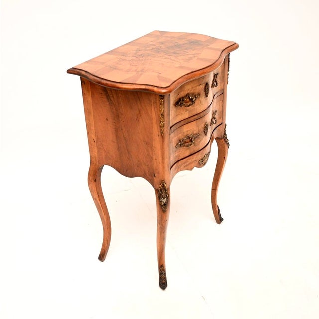 Antique French Burr Walnut Chest of Drawers, 1880 For Sale - Image 3 of 10