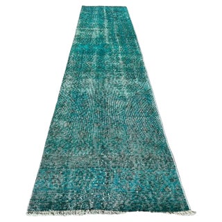 Vintage Turkish Distressed Narrow Runner Rug, 1970s For Sale