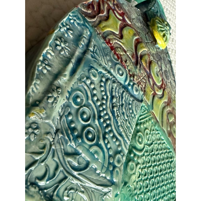 Hand Built Sculptural Ceramic Vessel Signed/Dated For Sale - Image 9 of 18