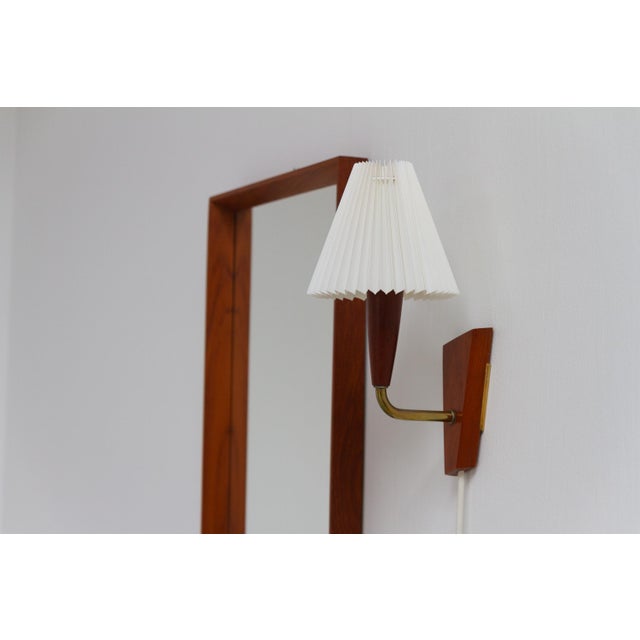 Mid-Century Danish Teak Hallway Mirror and Sconce, 1950s, Set of 2 For Sale - Image 10 of 18