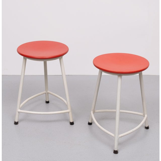 Stools by Friso Kramer for Ahrend De Cirkel, Holland, 1950s, Set of 2 For Sale - Image 9 of 9