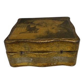 Florentine Serenade Scene Keepsake, Jewelry Box, Italy For Sale