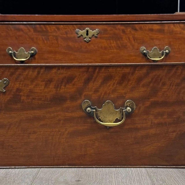 Antique Georgian Mahogany Bureau, 1900s For Sale - Image 13 of 14