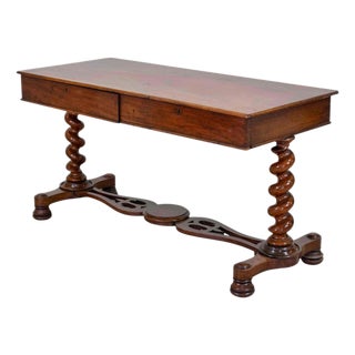 19th Century Victorian Barley Twist Writing Table For Sale