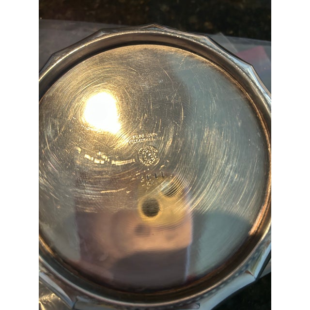 English Antique Silver Plate Bowl With Handles, Meriden B Co For Sale - Image 3 of 6