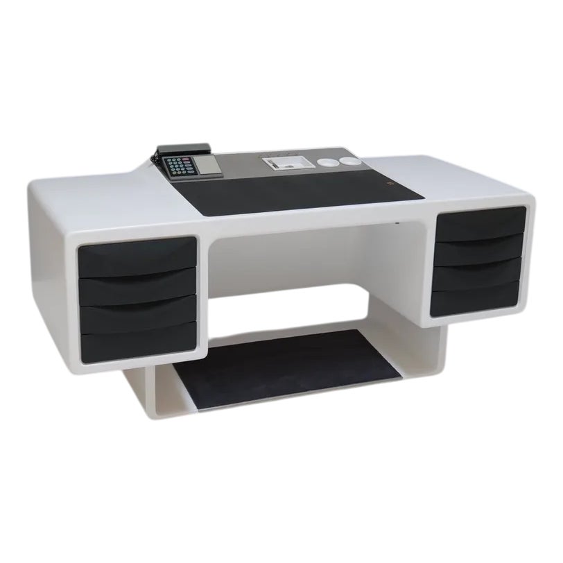 Space Age Directors Desk with Bang Olufsen Telephone | Chairish