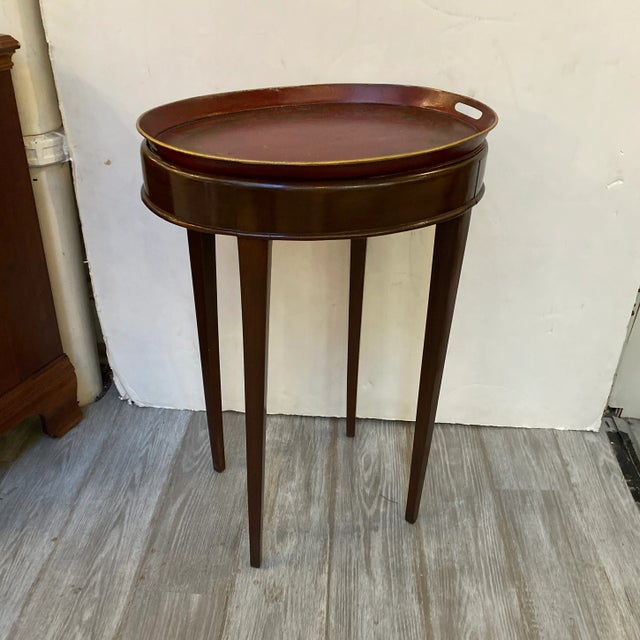 19th Century Antique Italian Tile Tray Table With Custom Mahogany Base For Sale - Image 11 of 11