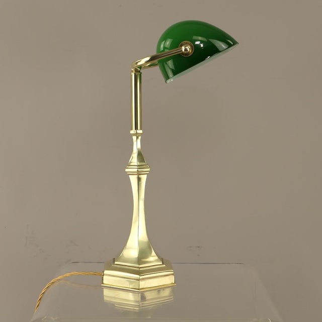 Art Deco German Brass Desk Lamp, Berlin, 1920s For Sale - Image 3 of 12