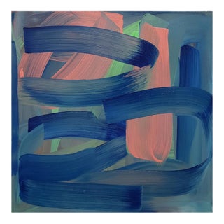 Contemporary Abstract Oil on Canvas "Deep End" by Anne Russinof For Sale