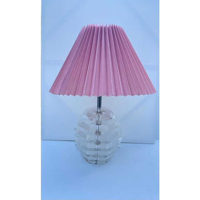 George Bullio Stacked Lucite Lamp For Sale - Image 13 of 13