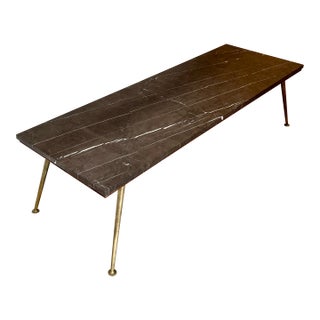 MCM Mid-Century French Marble Cocktail Table - Designer For Sale