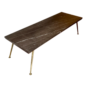 MCM Mid-Century French Marble Cocktail Table - Designer