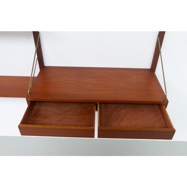 Cado Modern Danish Teak 2-Bay Modular Wall Unit by Poul Cadovius for Cado, 1960s For Sale - Image 4 of 18