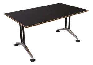 Vintage Desk in Wood and Linoleum from Wilkhahn