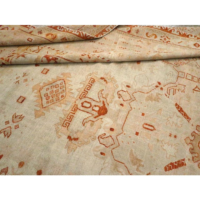 Ivory Galerie Shabab Collection Early 20th Century Turkish Oushak Room Size Carpet For Sale - Image 8 of 8