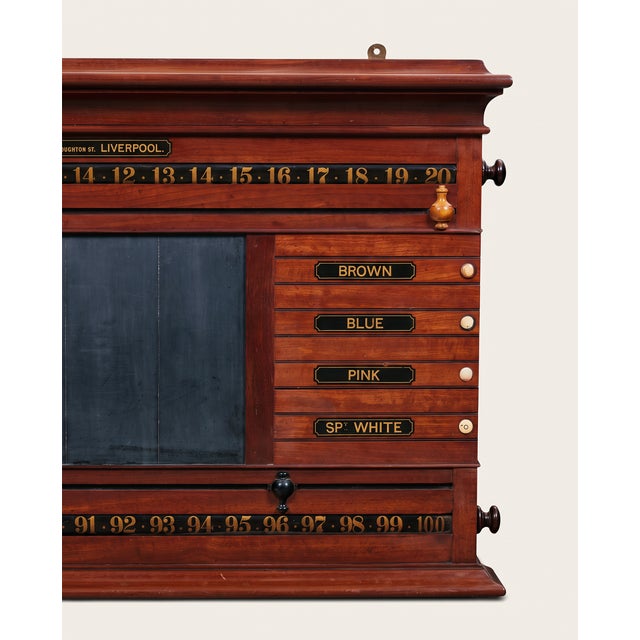 English Circa 1900 Wm. Bayliff Liverpool Billiards & Snooker Scoreboard For Sale - Image 3 of 6