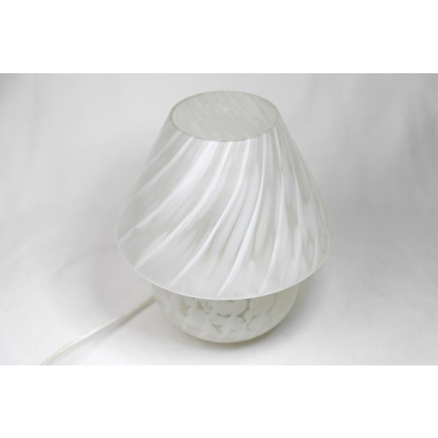 Vintage Murano Glass Mushroom Table Lamp by Hustadt Leuchten, 1970s, in Flawless conditions. Designed 1970 to 1979 This...