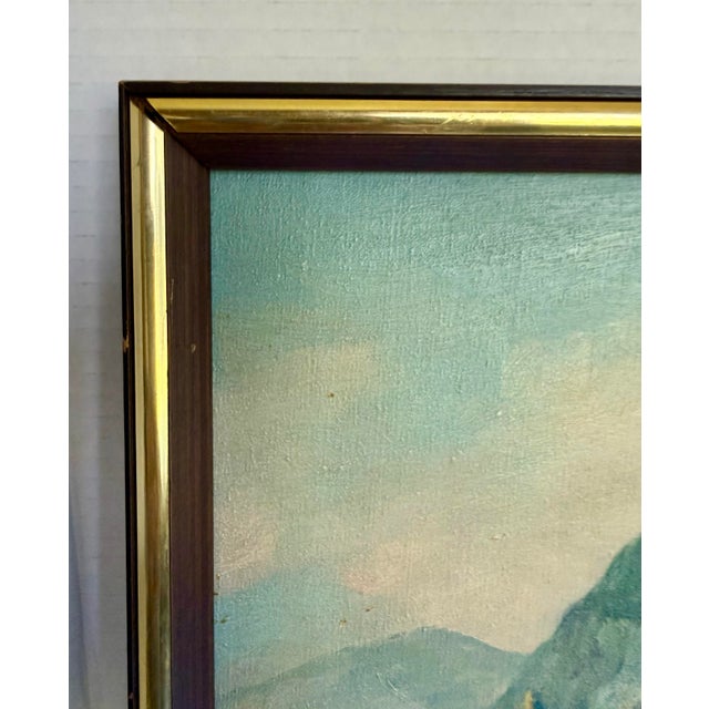 Original 1939 Signed Robert Corneil Mountain Landscape Oil Painting For Sale - Image 4 of 9