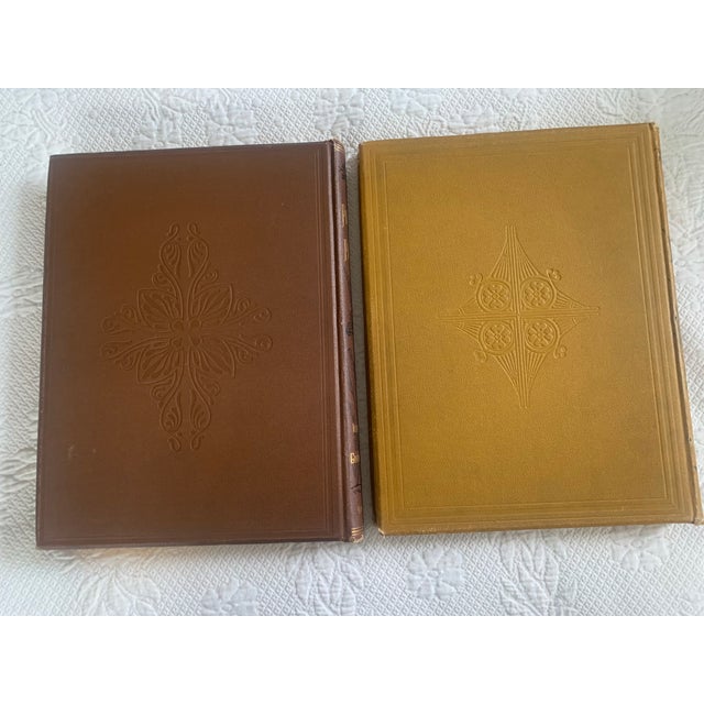 A deluxe full Morocco leather-bound set of Dante’s Inferno and Dante’s Purgatory and Paradise illustrated by Gustave Dore,...