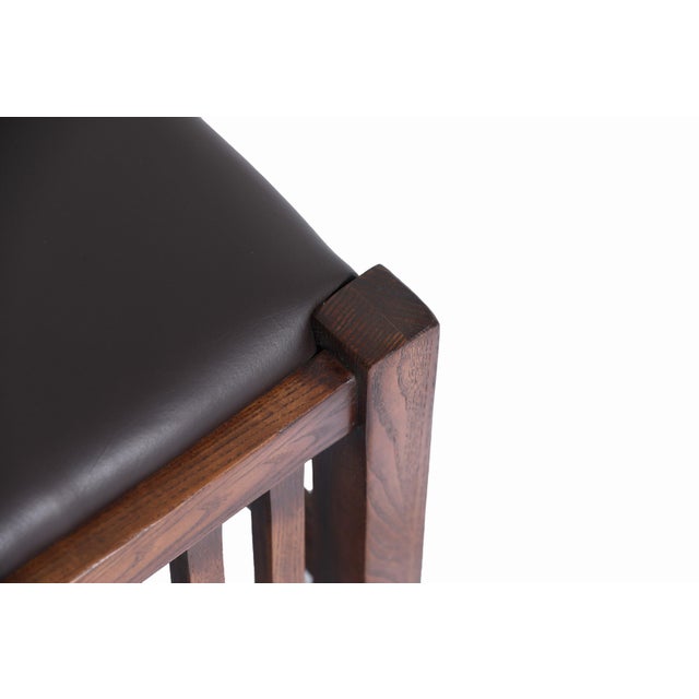 Mission Mission Oak Foot Stool - Spindles Micheals Cherry For Sale - Image 3 of 8