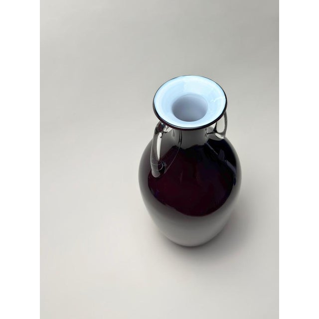 Vintage Cased Glass Amphora Vase by Jerzy Słuczan-Orkusz, 1980s For Sale - Image 6 of 10